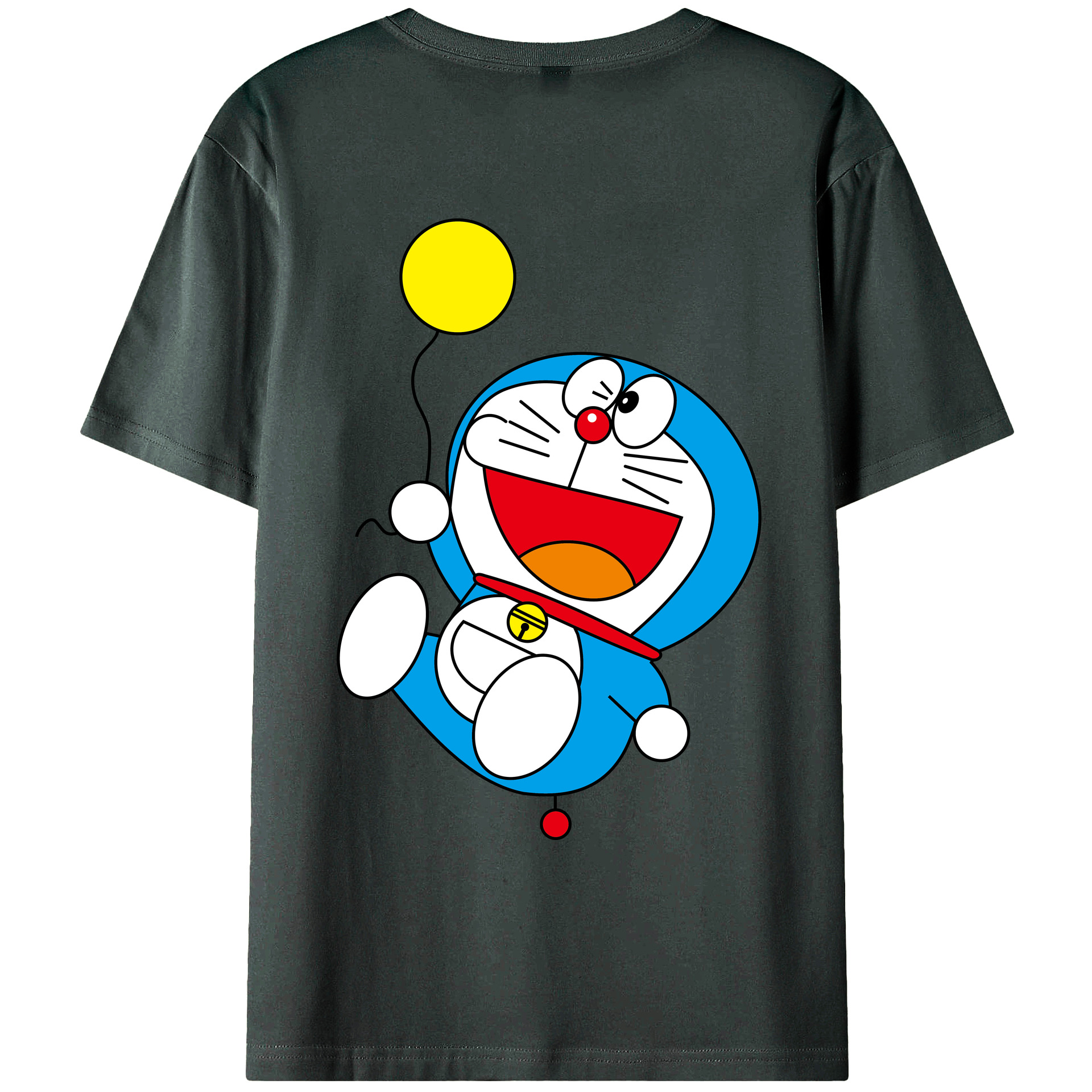 （画像用） ドラえもん Doraemon 綿100％ メンズ半袖Tシャツ（バックプリント） 通気性